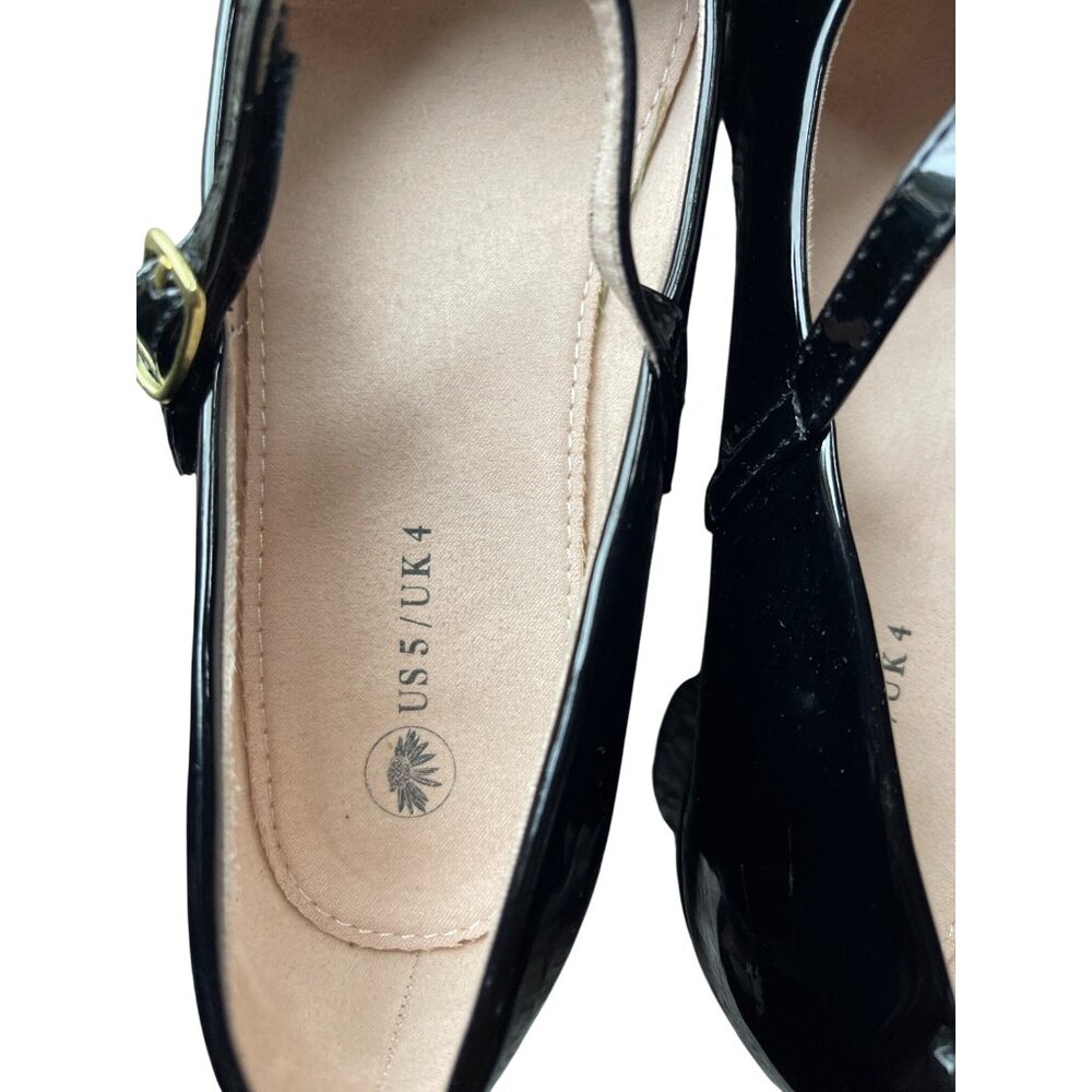 Shoeslocker Girls Mary Jane Shoes Patent Leather Ballerina Flats  Size 5 - Picture 2 of 6